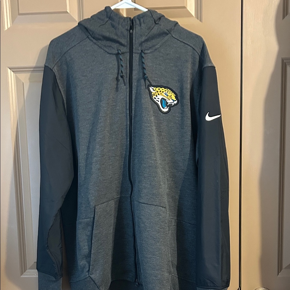 Nike Gray and Black Jacksonville Jaguars Full-Zip Hoodie